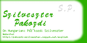 szilveszter pakozdi business card